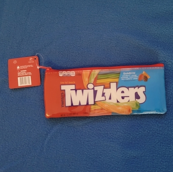 Twizzlers Licorice Plastic Vinyl Zipper Rectangle Pencil Case Makeup Bag… - Picture 1 of 2